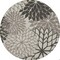 Homeroots 8 ft. Round Silver & Gray Indoor & Outdoor Area Rug 384710 - alternate 8